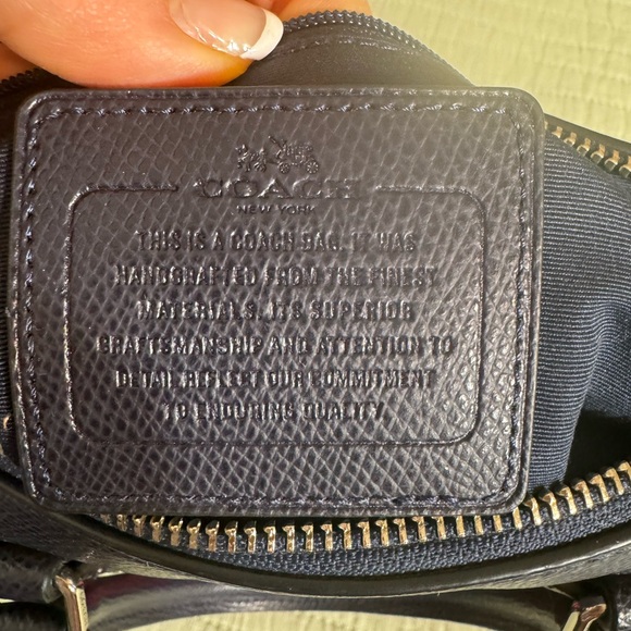 EUC-COACH Floral Mini Bennet Satchel Coated Cavas F55466 Handbag Pink Navy - Picture 4 of 16